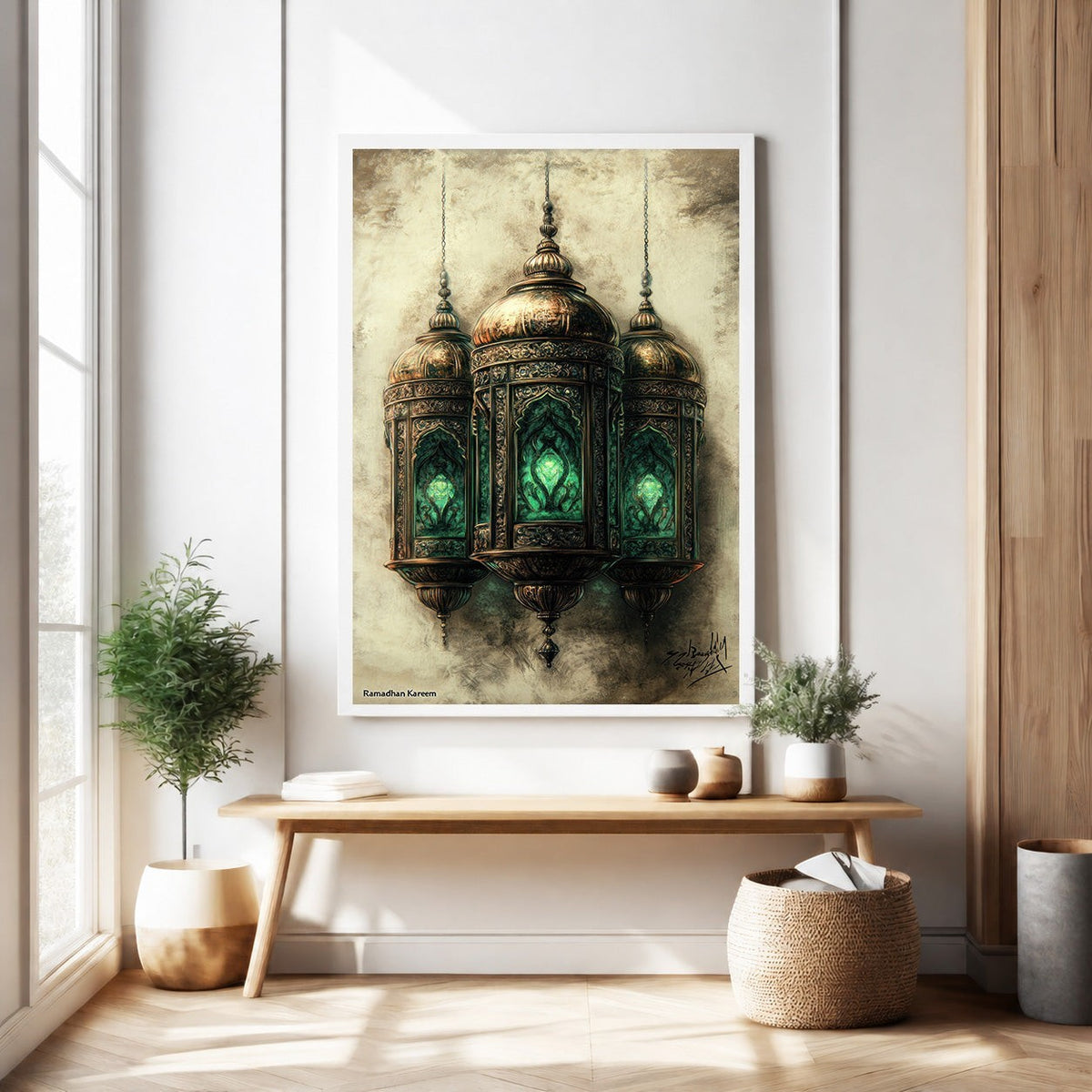 Ornate Hanging Lantern Wall Art