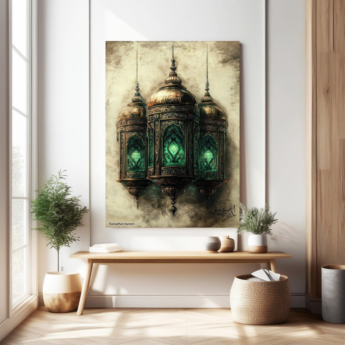 Ornate Hanging Lantern Wall Art