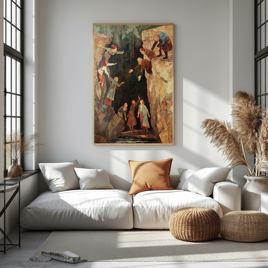 The Rescue At The Gorge Wall Art