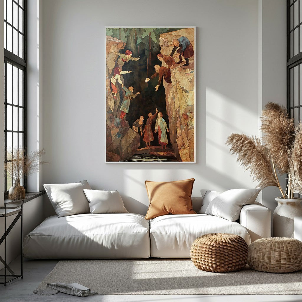 The Rescue At The Gorge Wall Art