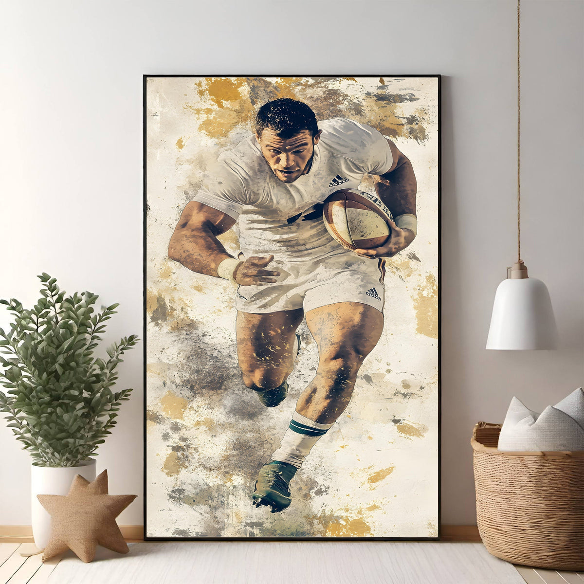 Rugby Player In Action