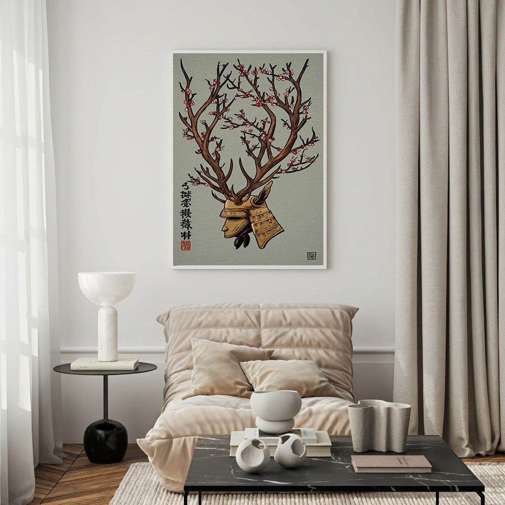 Samurai Deer Wall Art