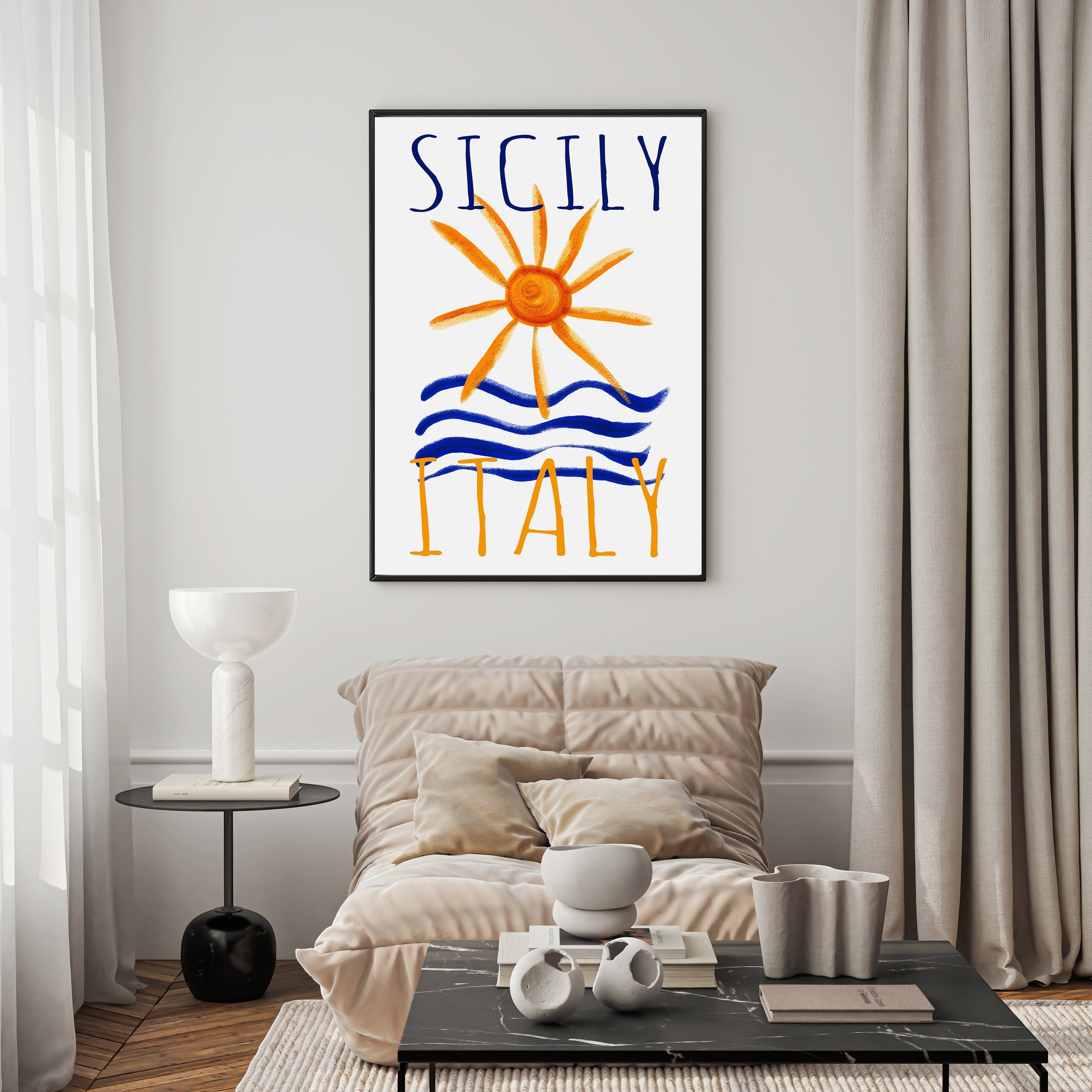 Sicily Italy Sun And Sea Poster