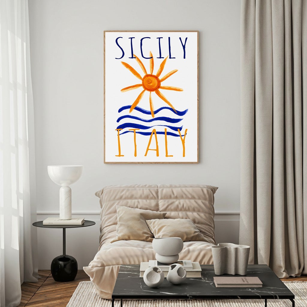 Sicily Italy Sun And Sea Poster