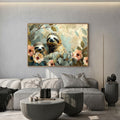 Sloth Family In Floral Garden Wall Art