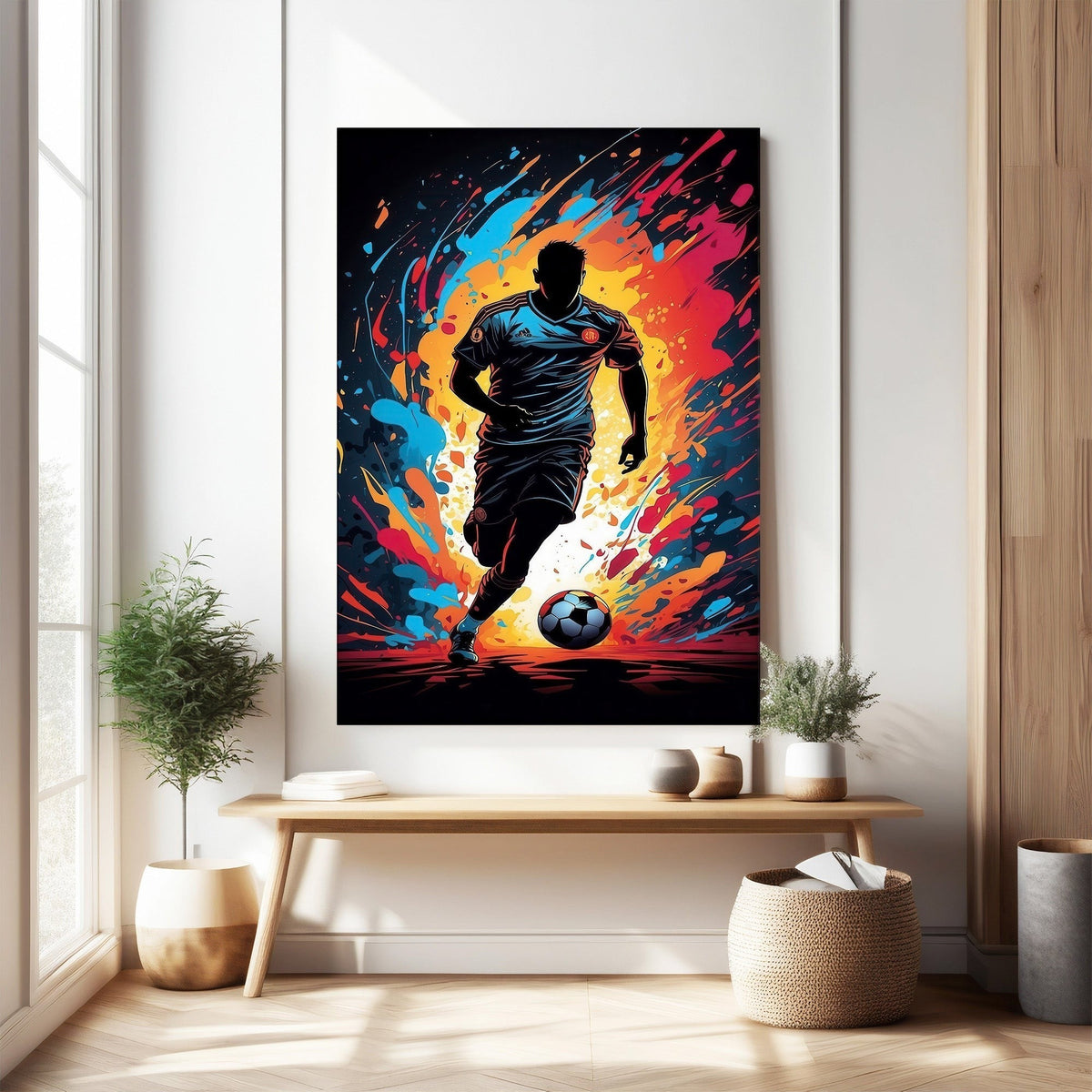Dynamic Soccer Player Wall Art