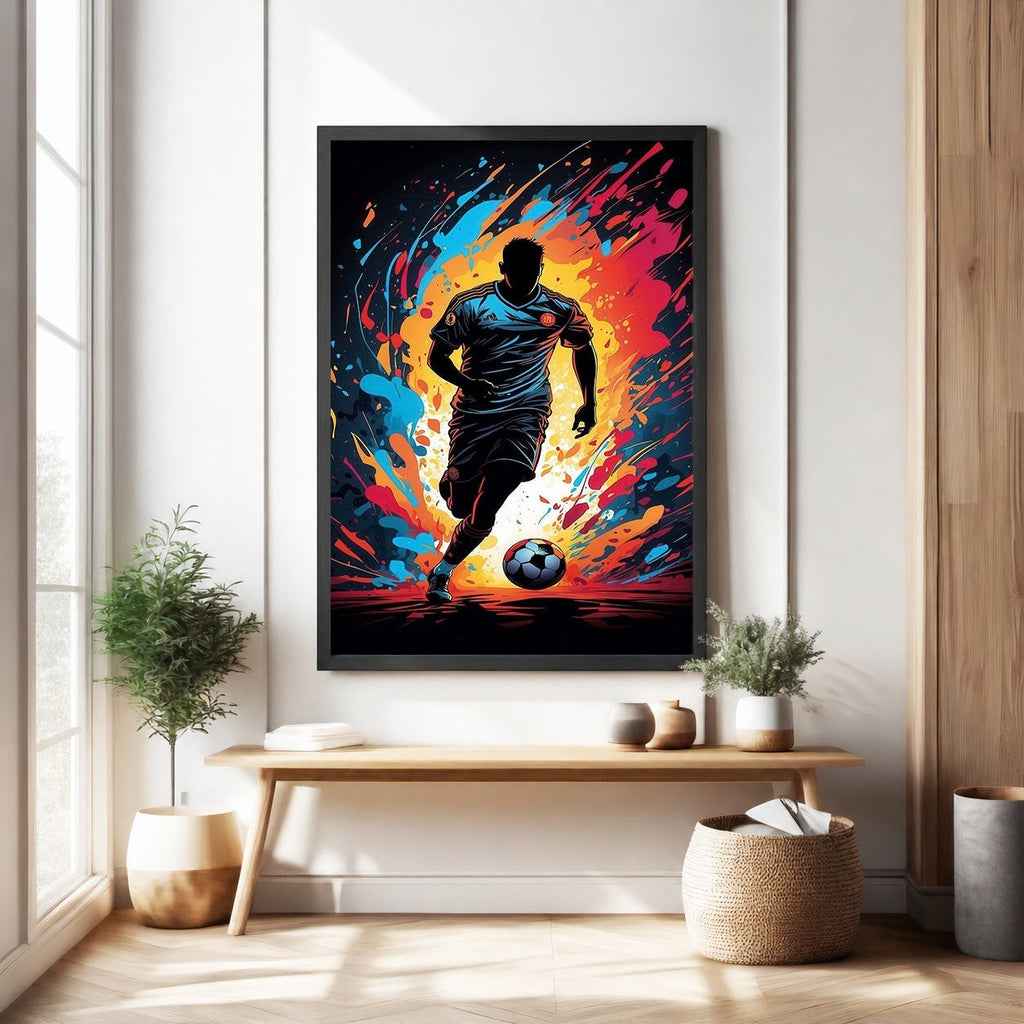 Dynamic Soccer Player Wall Art