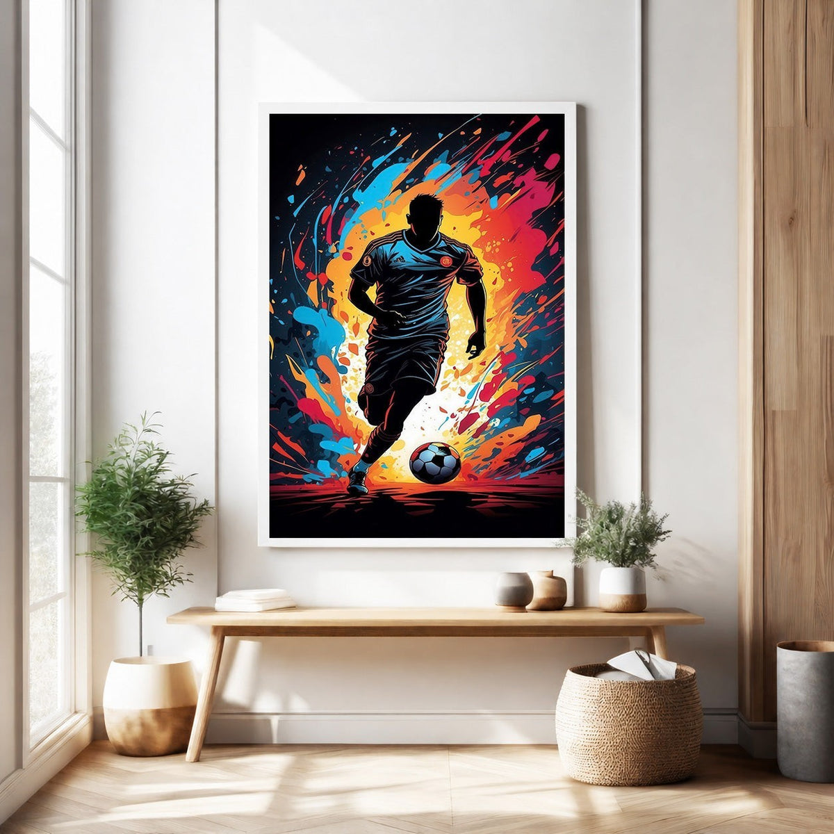 Dynamic Soccer Player Wall Art