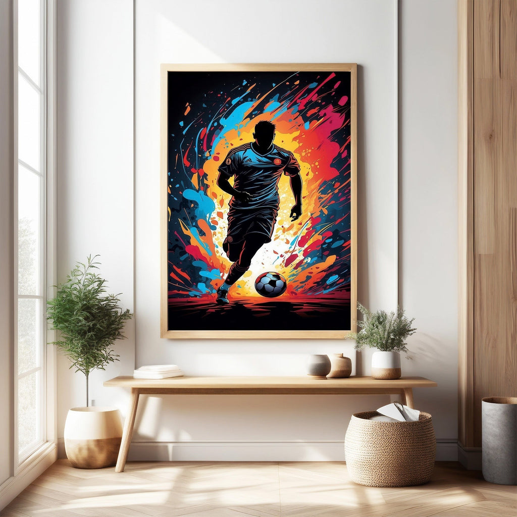 Dynamic Soccer Player Wall Art