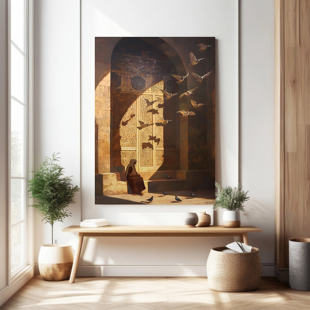 Majestic Birds And Solitary Figure Wall Art