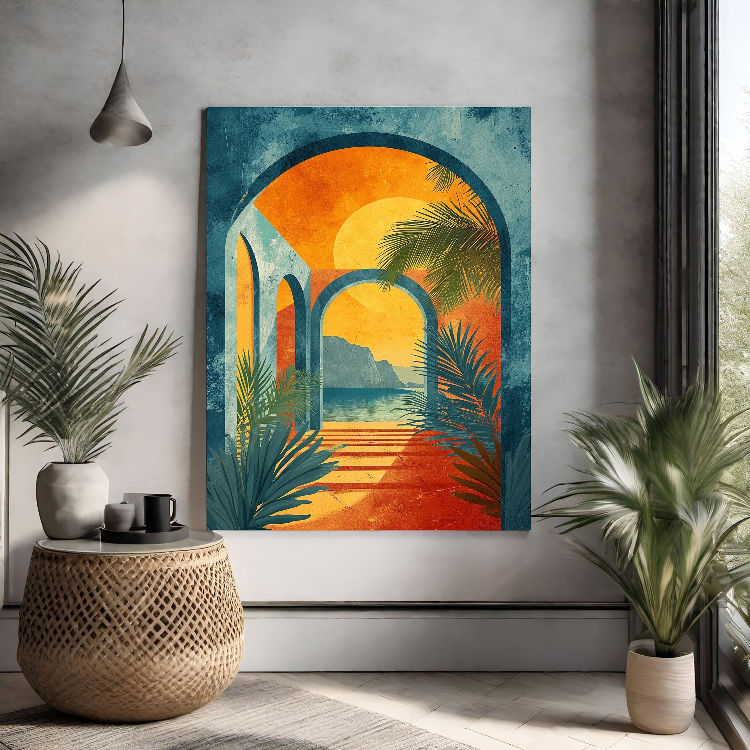 Archway Tropical Sunset Wall Art
