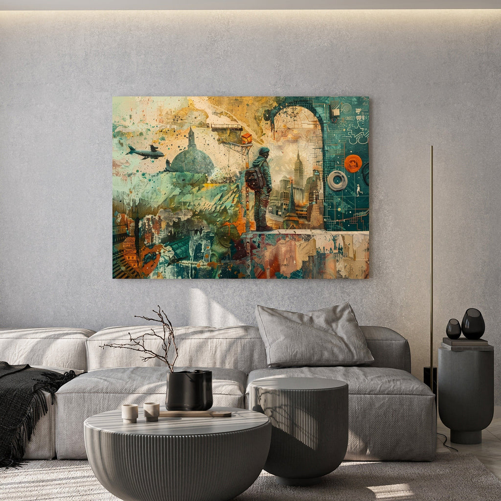 Urban Exploration Mixed Media Wall Art