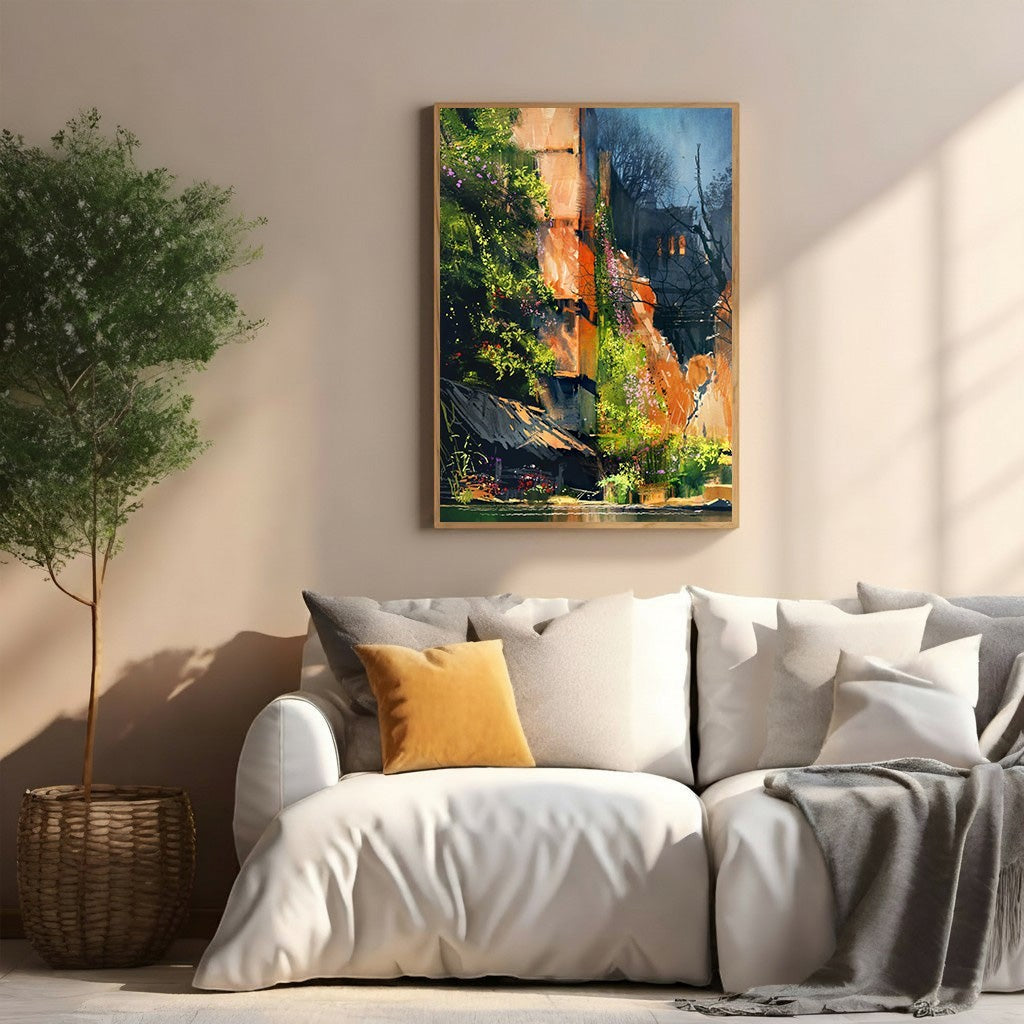 Vibrant Landscape Watercolor Painting