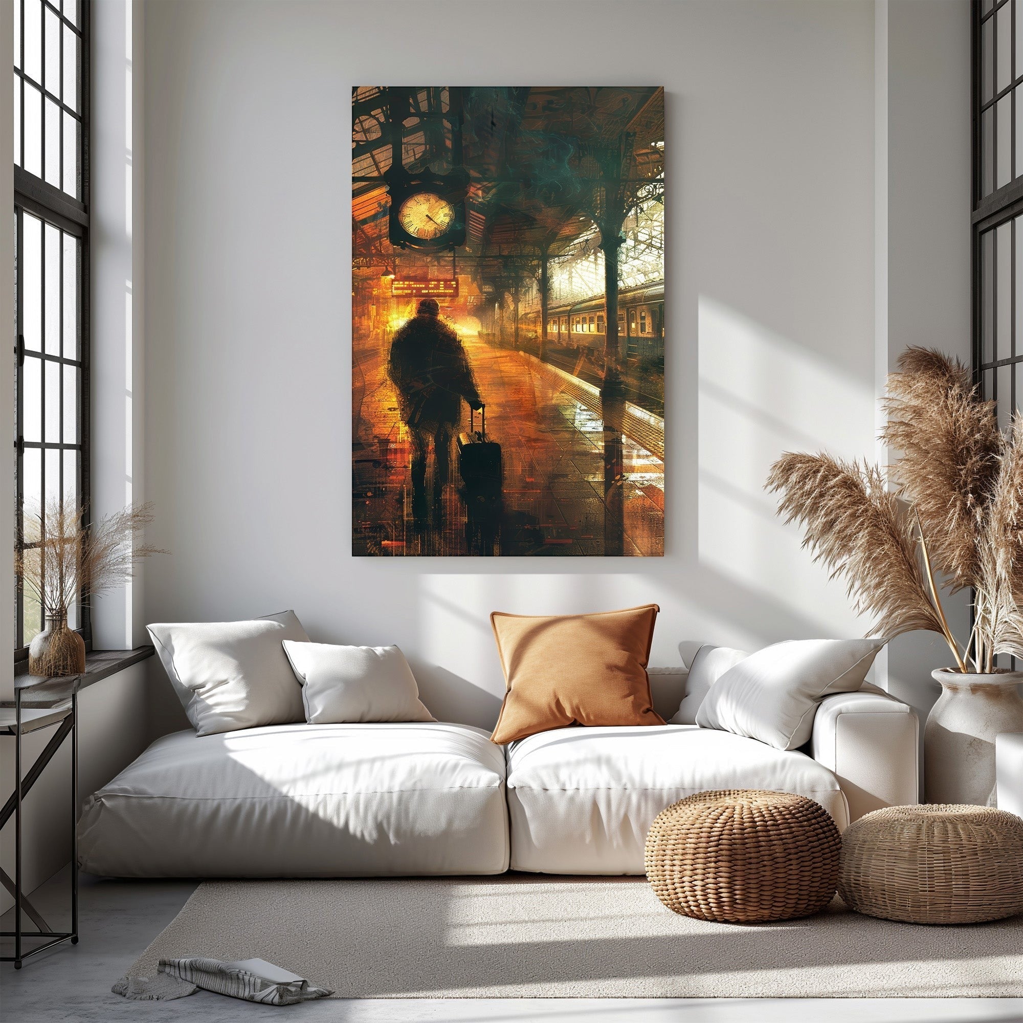 Vintage Train Station Waiting Room Wall Art