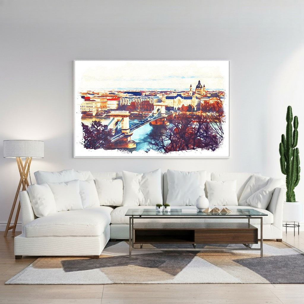 Watercolor Cityscape Wall Art