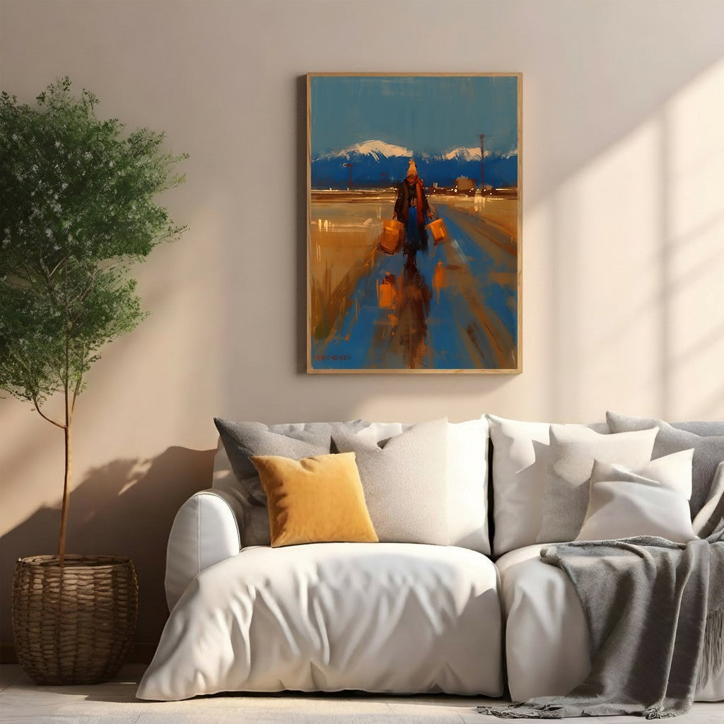 Winter Journey Landscape Painting
