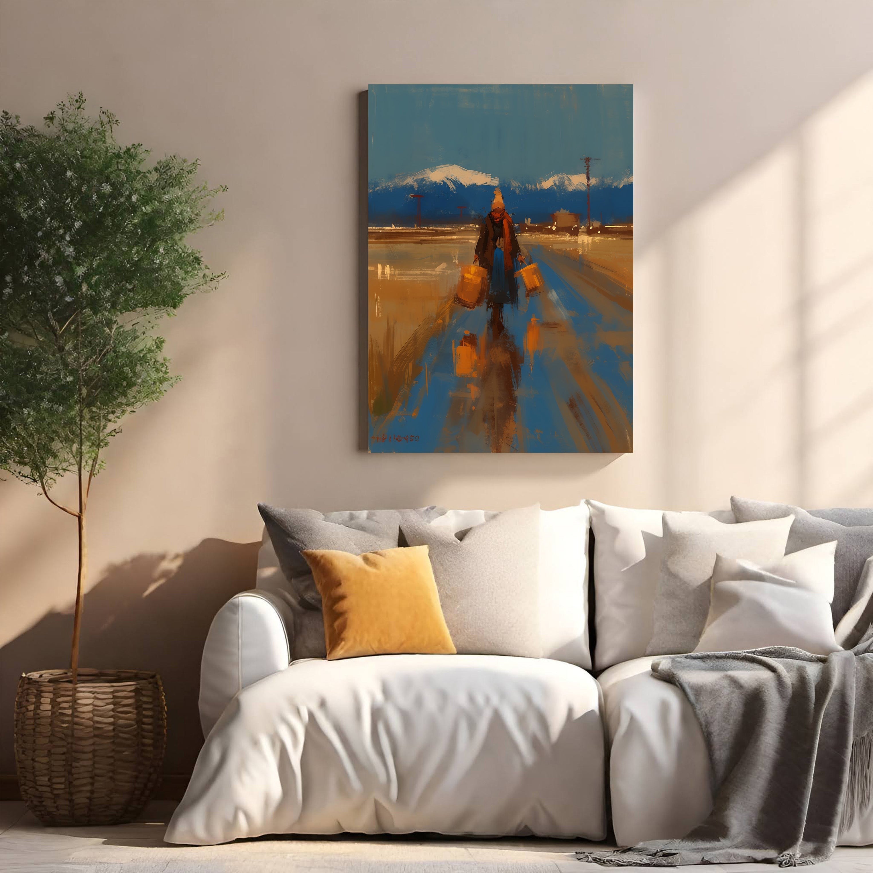 Winter Journey Landscape Painting