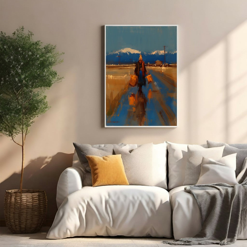 Winter Journey Landscape Painting